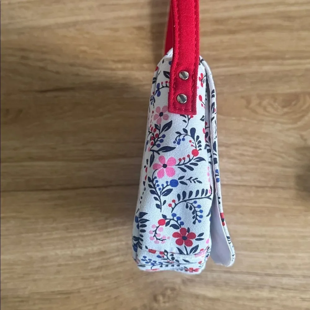 Tommy Hilfiger kid’s Adorable Cotton Floral Crossbody Bag with Red Strap NWOT